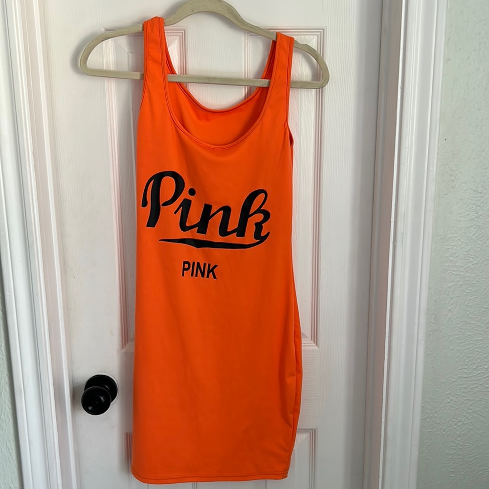 Pink Victoria secret bright orange dress size medium